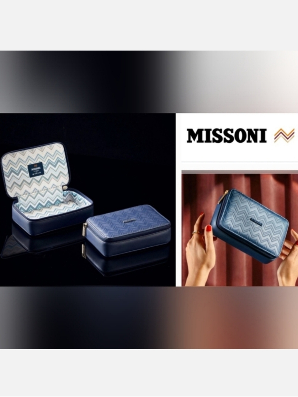 Missoni x Delta One Exclusive Blue Zigzag Accessory Case